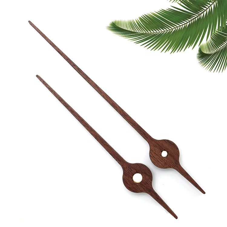 Wall clock solid wood pointer high torque quartz accessories black walnut scale clock hand