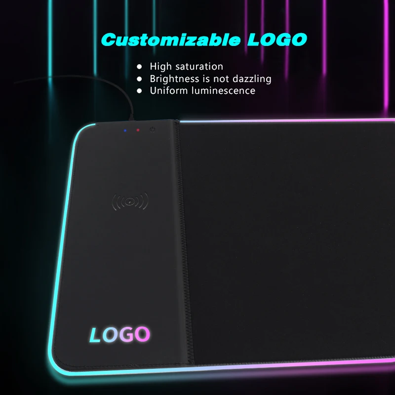  Отличная Roc горячая Распродажа RGB подсветкой гигантские надувные игровые большой размер мышь и клавиатура стол коврик с быстрым 15 Вт беспроводной