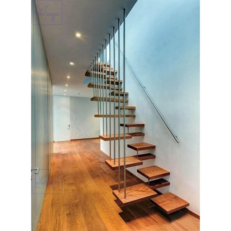 Custom Wooden Step Stainless Railing Steel Grill Design For Stairs