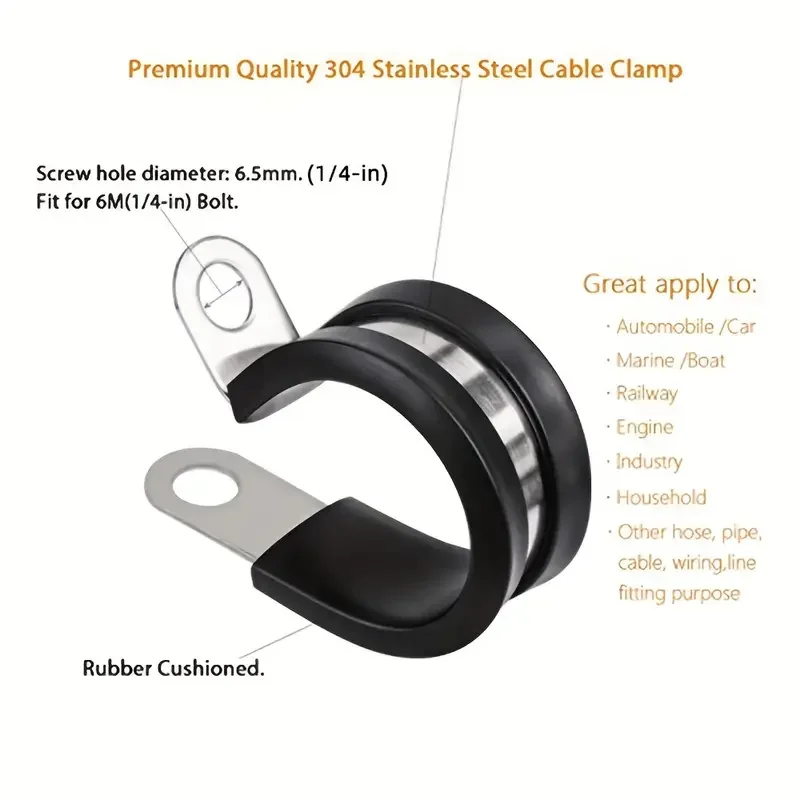 10pcs Pipe Clamp Pipeline Clamping Fixator Professional Fixed Clamps Hose Holder Clip Hose