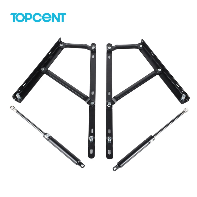 Topcent Heavy Duty Gas Spring Kit for Box Bed Sofa Storage Space Saving Project Hydraulic Bed Lift