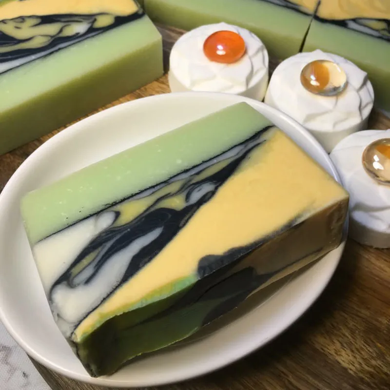 
Private Label Mildly Moisturizing Bath green organic papaya soap Custom Natural plant Essential Oil Handmade Soap 