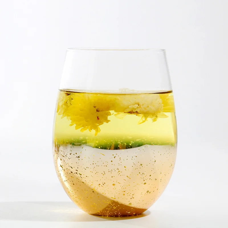 creative  colored star sky glass egg shaped  wine glass juice glass cup