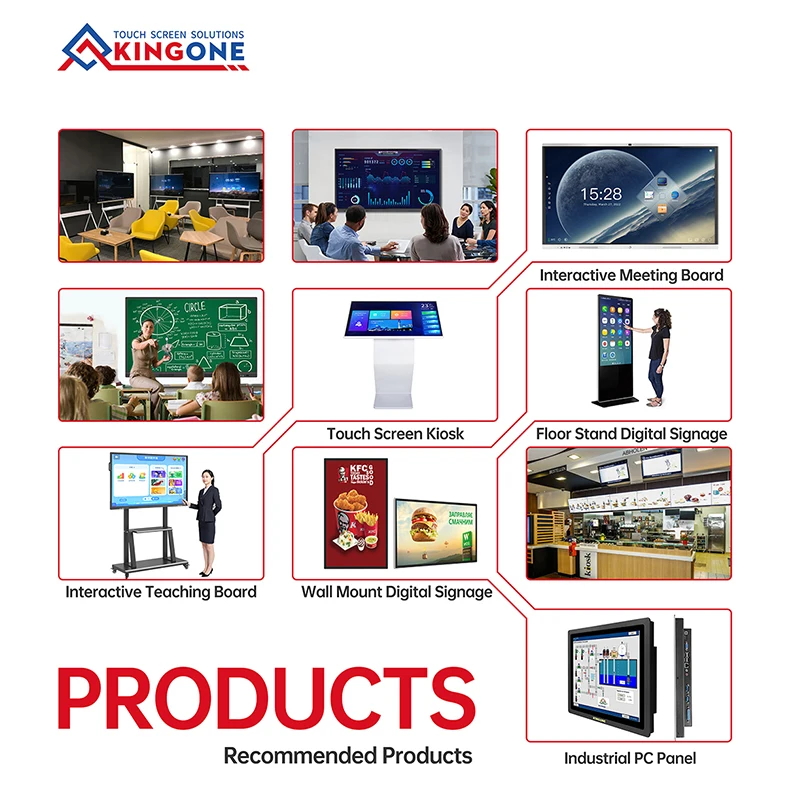 KINGONE Foldable Touch Screen Indoor Video Media Player Advertising Kiosk Portable Digital Signage