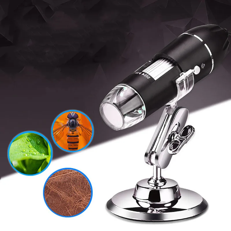 Digital USB Microscope 1600X Mini Handheld Endoscope 3in1 Type-C USB Electronic Microscope