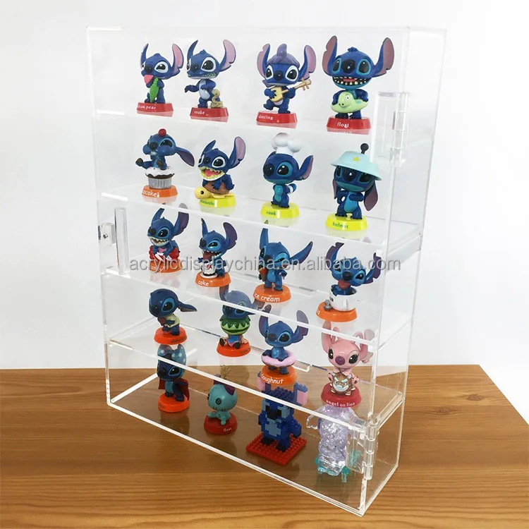 Modern Display Cabinet Acrylic With Lock - Rectangular Locking Clear Case