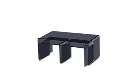 Modern design  Living Room coffee Table Transparent Bent Glass hot sell Coffee Table