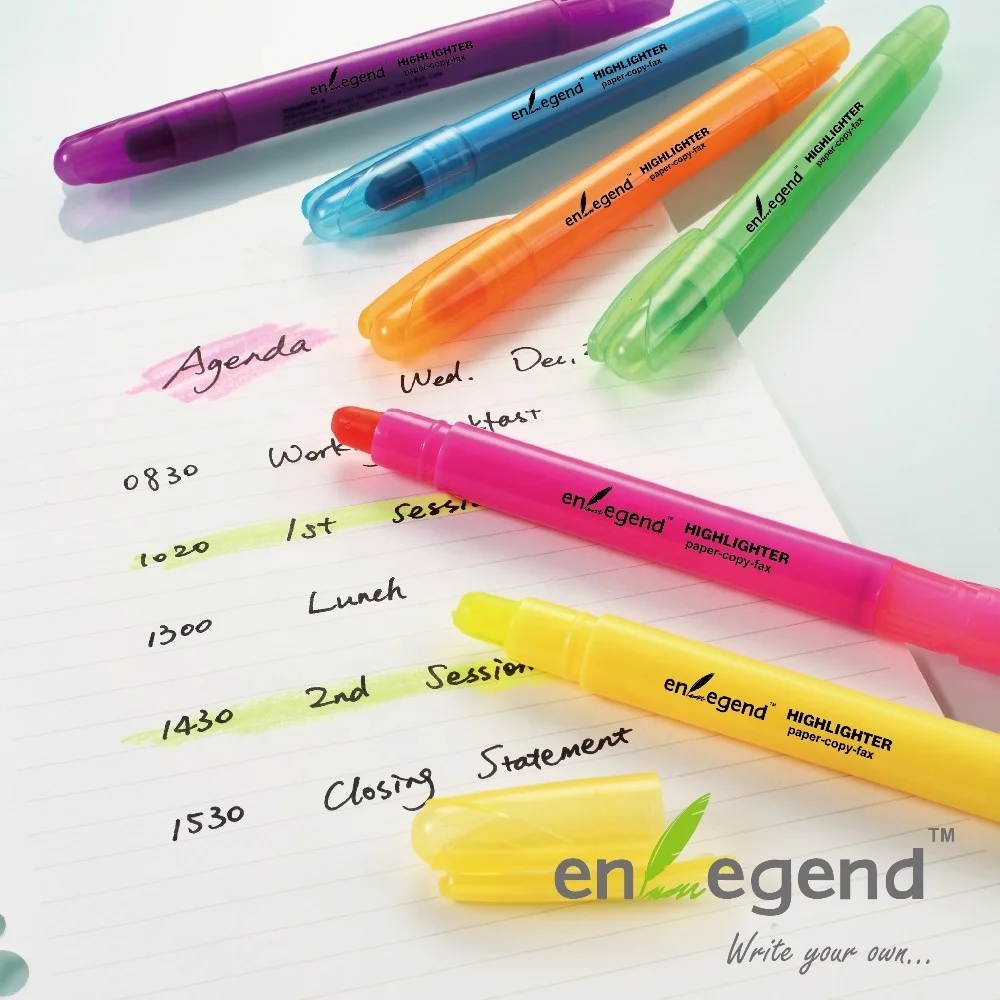 Hot Sale Solid Fluorescent Colorful Gift Wax Crayon Gel Highlighter Pen