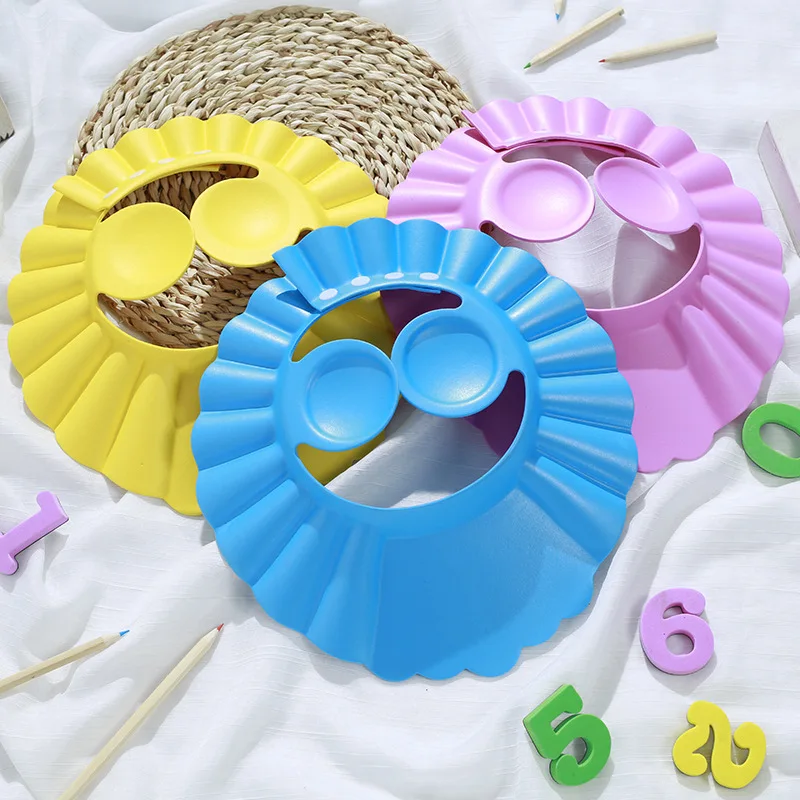 Soft Baby Children Adjustable Shampoo Bathing Caps Head Shower Hat Baby Shower Cap