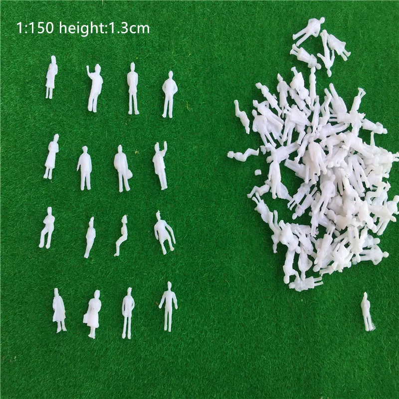 Model Train Railway Different Poses 1/100 N 1/200 1/300  Scale Standing Unpainted WhiteFigures People