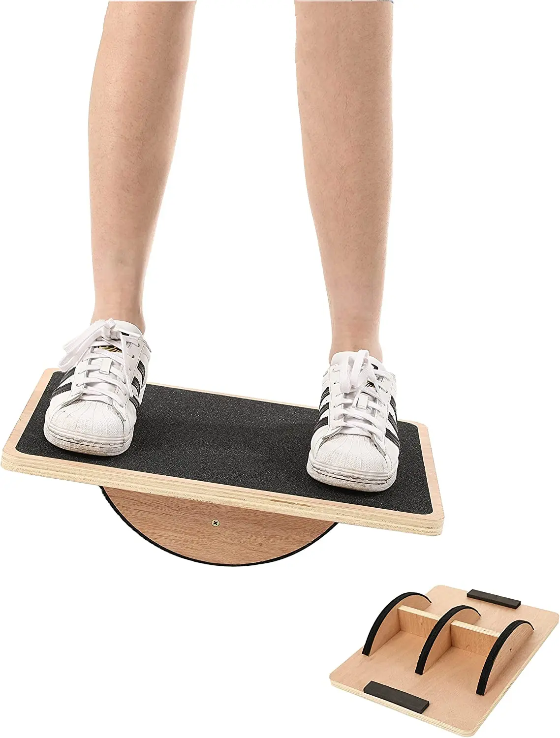 Balanced fitness board exercise suitable for children and adults, wooden balance board