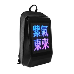Customizable led HD display screen backpack bag led light pic panel backpack mochila led