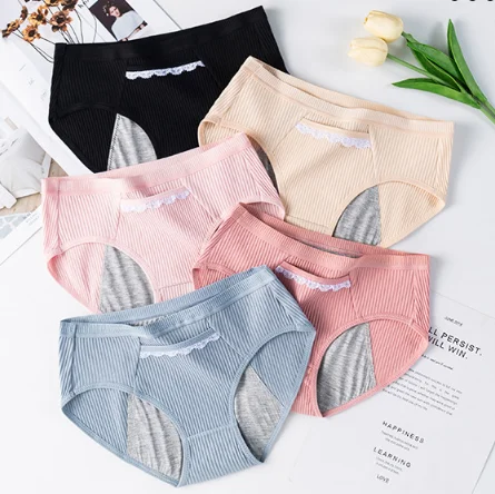 Wholesale Leak Proof Menstrual Panties Physiological Pants Period Cotton Waterproof Briefs Women Underwear