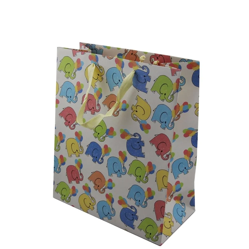 Manufacturer wholesale recyclable without plastic pp laminated paper bag, printed matt paper bag