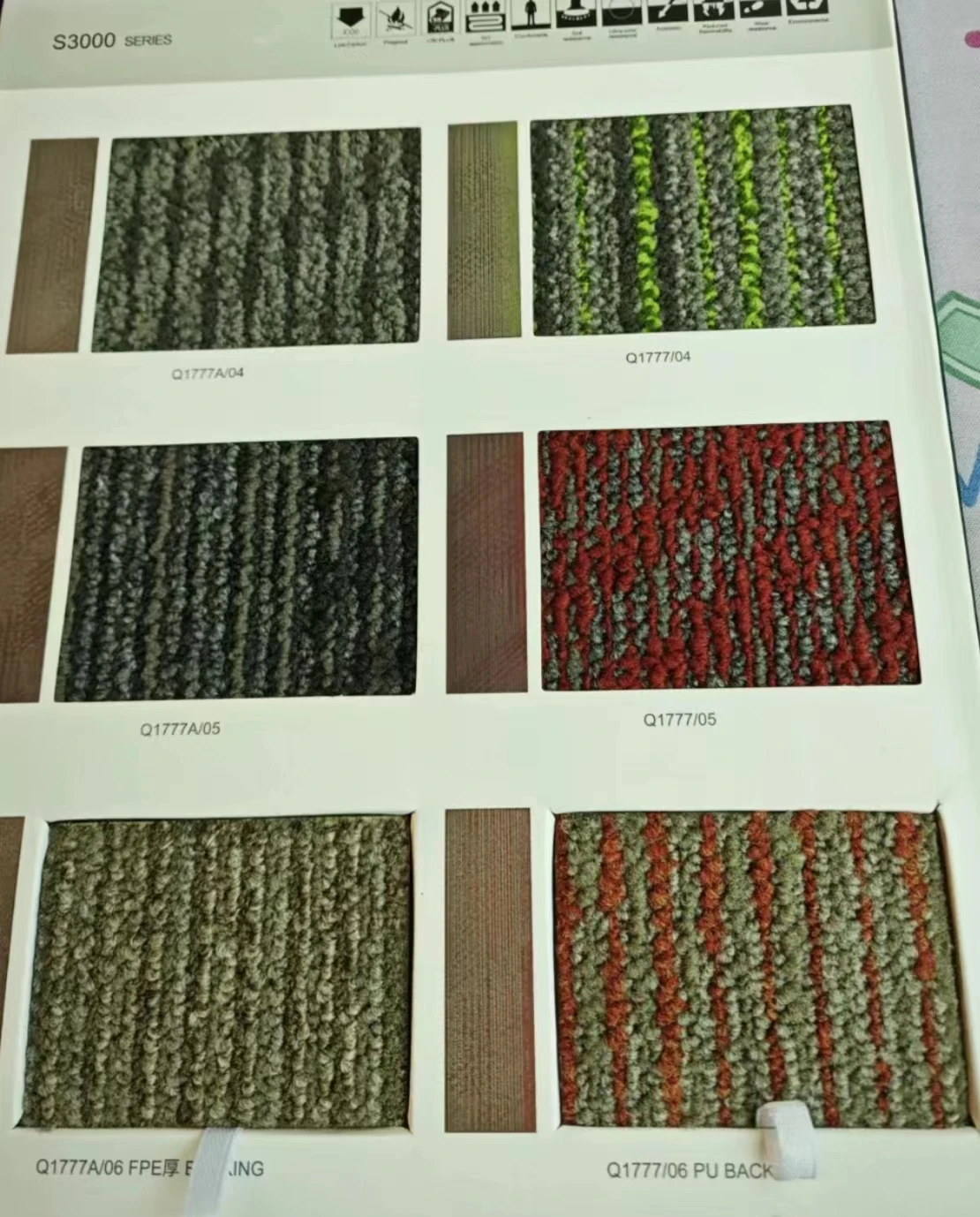 50*100cm Best Design Square Carpet Tile Floor Carpet Tile For Commerical and Residential Use 6.5mm thk