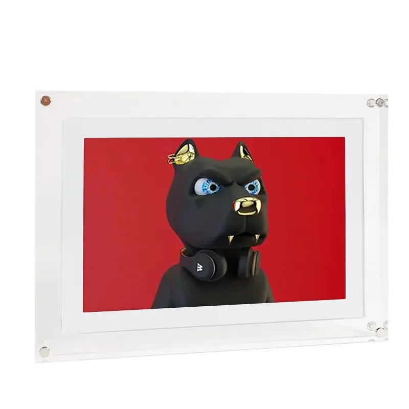 Hot Selling Acrylic Clear Crystal Digital Photo Frame Video Player Led Screen