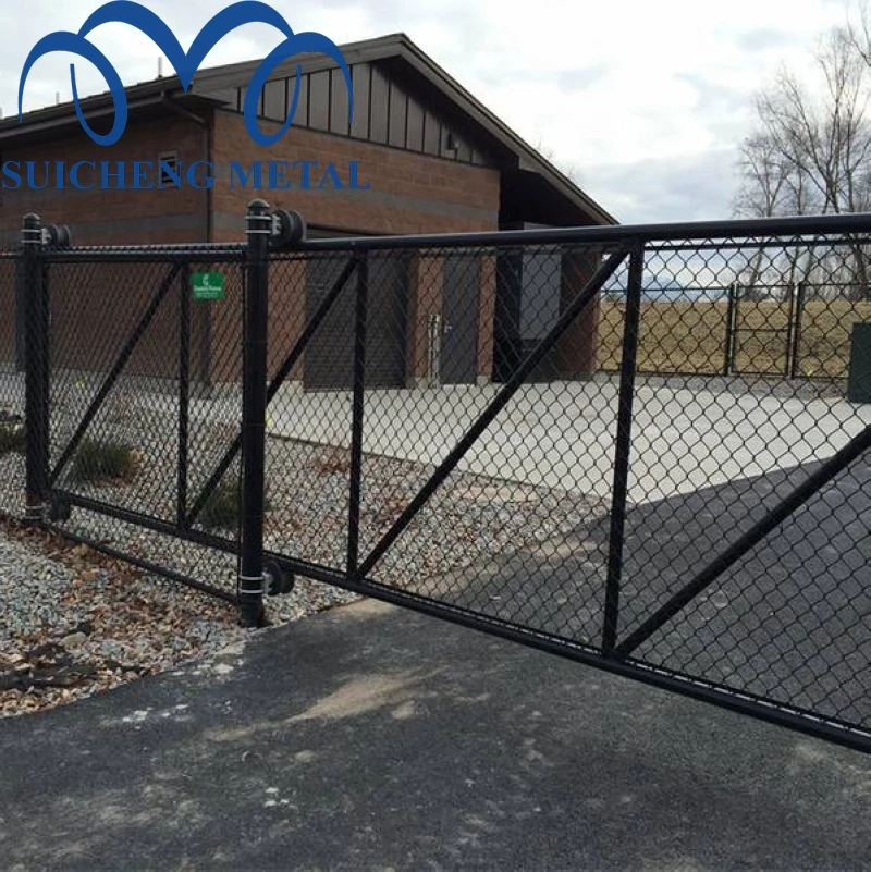 Chain Link Fence Slide Gate KIT self welding with Cantilever Rollers