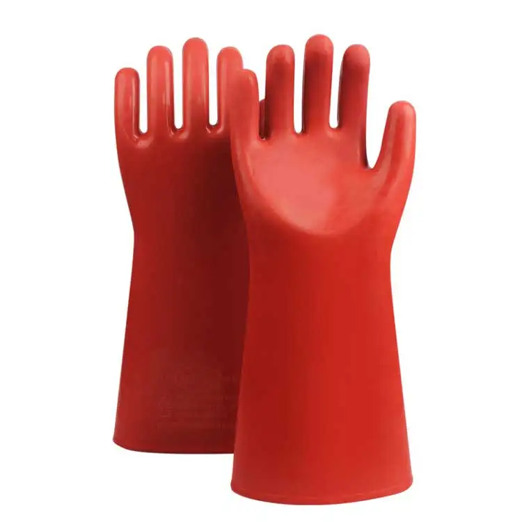 High voltage 12KV durable  electrician insulated rubber gloves thick electrical insulating gloves