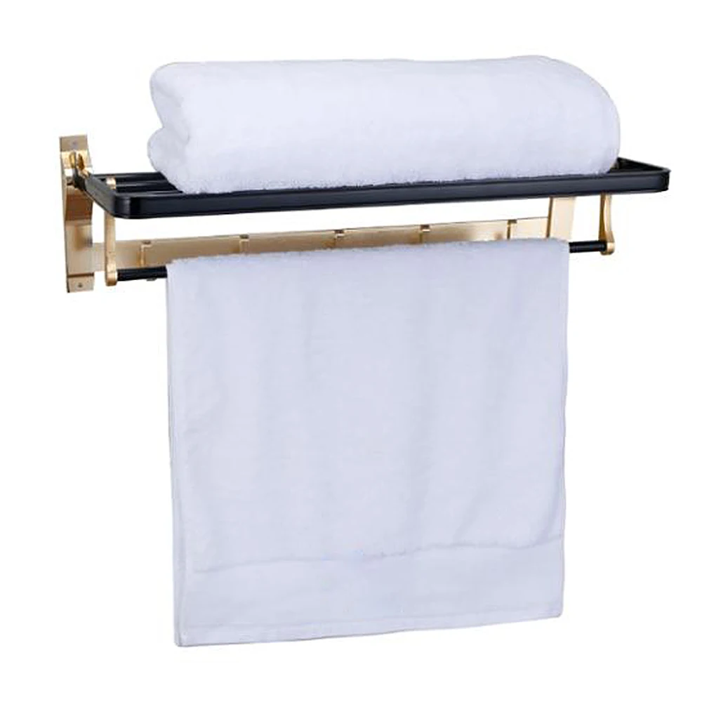 China Online 5 Piece Accessory Black Gold Luxury Wall Mount Bath Bathroom Toilet Accessories Set