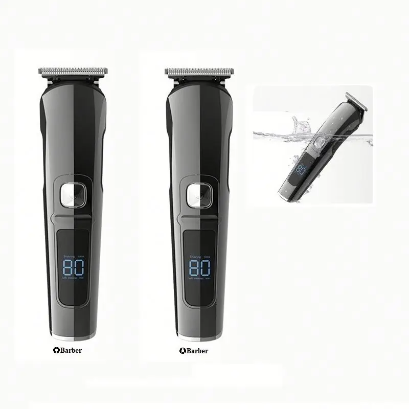 FK-8688T Electric Fader Charging Liquid Crystal Display Electric hair trimmer Razor With Charging Base