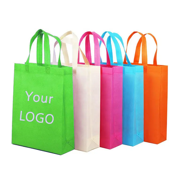 Custom Reusable Bidoegradable Nonwoven Shoe Bag Laminated Spunbond Nonwoven Shopping Bag With Logo