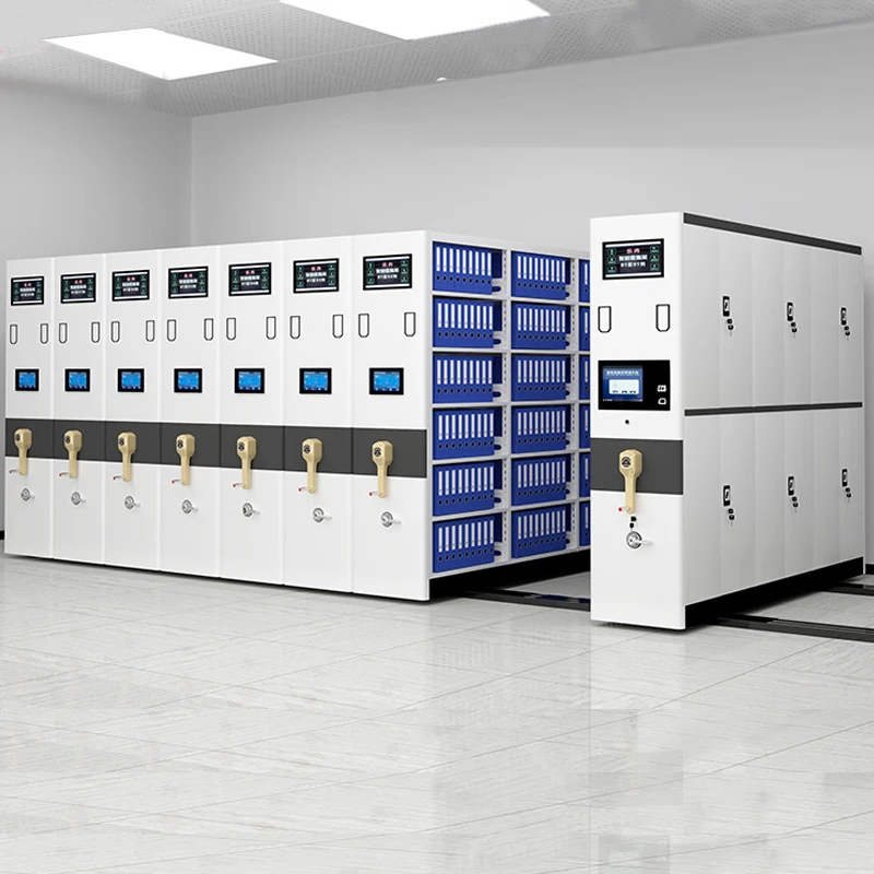 Intelligent Mobile File cabinet Compact Shelving Metal School Library smart control Movable Rack Book Mobile Shelving