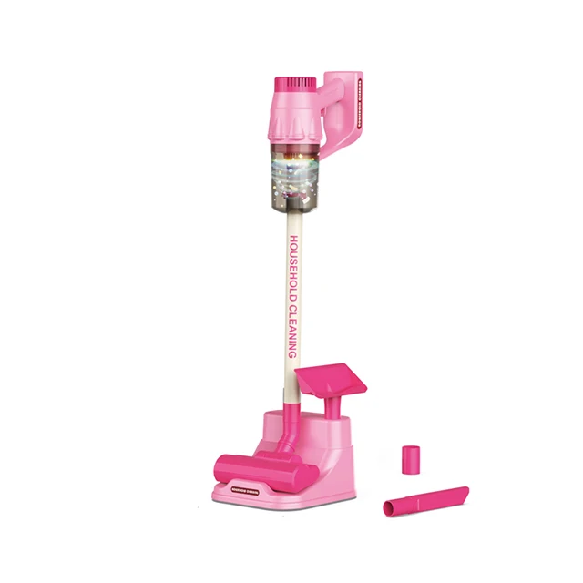 New arrival home cleaning set toy vacuum cleaner with light different suction heads cleaning toys for children