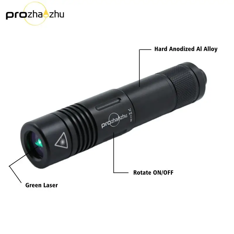 2000M Long Distance IP68 Waterproof Aluminum Alloy 18650 Green Laser Beam Underwater Laser Pointer Dive Light
