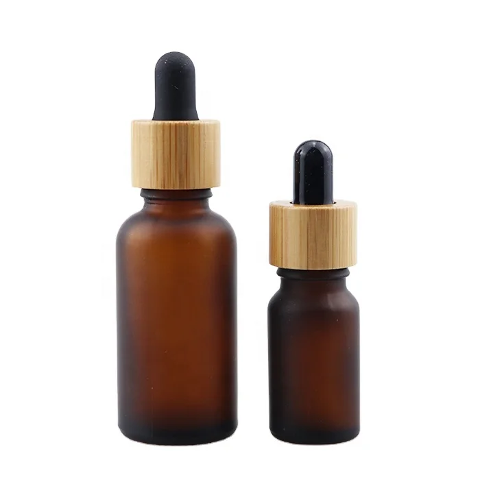 hot sale 5ml  10ml 15ml 20ml 30 ml 50ml 100ml  frosted amber dropper essential oil glass bottle