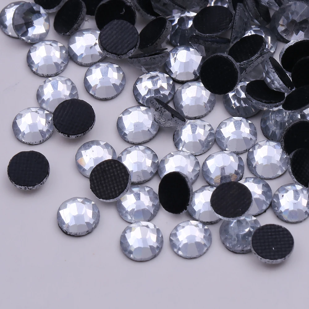 XULIN A Normal Faceted With Hot Fix Flat Back Crystal Glass DMC Hot Fix Rhinestone Stone For Garment Accessories DIY
