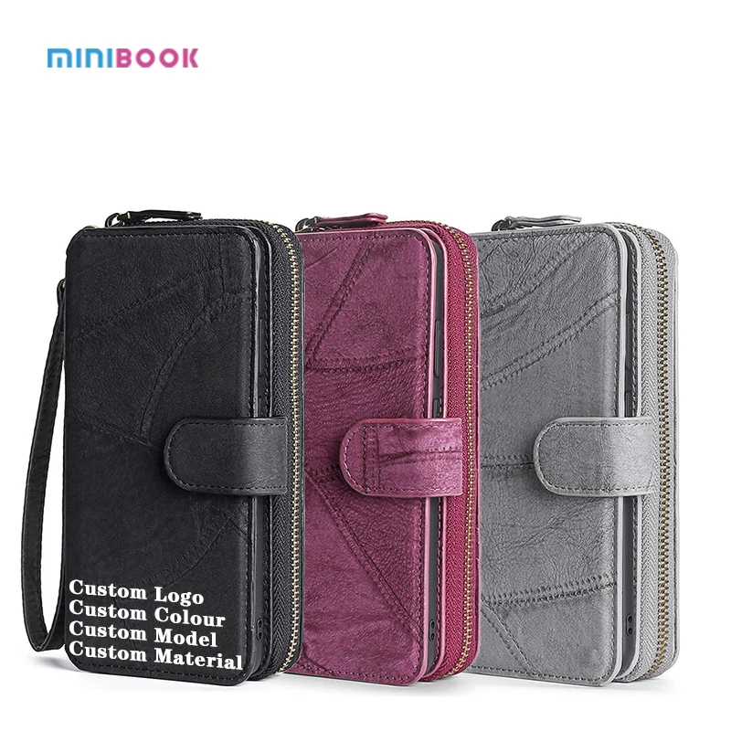 Minibook новый дизайн пользовательский кошелек многофункциональный чехол-бумажник из искусственной кожи для iphone 13 pro max