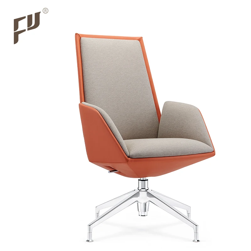 FURICCO manufacturer adjustable comfortable chair modern swivel Genuine Leather desk chairs for staff office