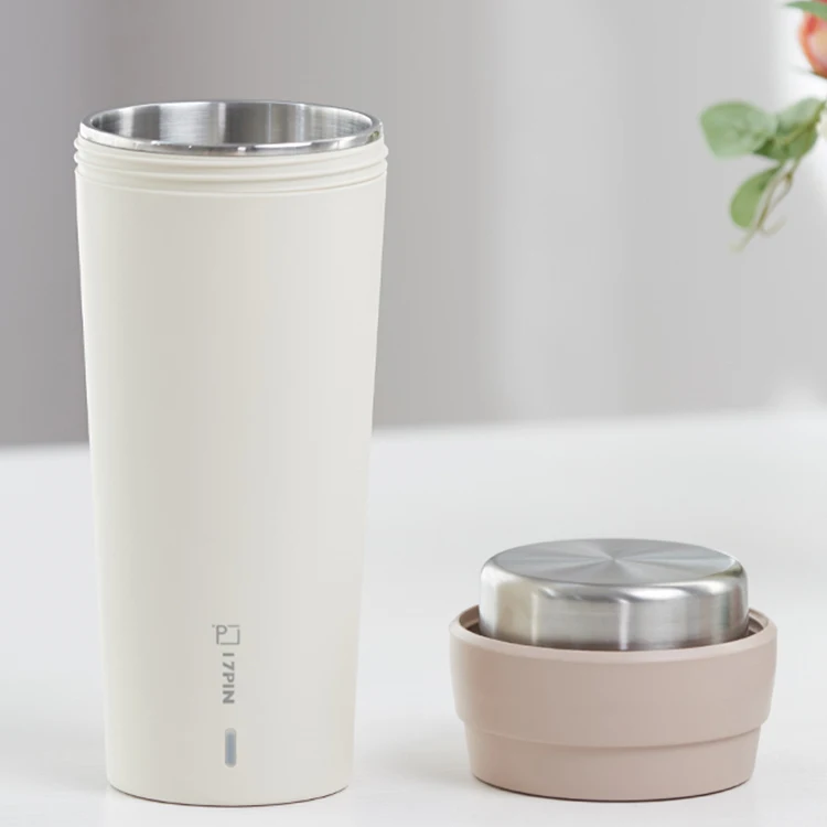 2023 hot sell indicator light usb electric boiling water heating coaster mug cup electric cooling heating cup