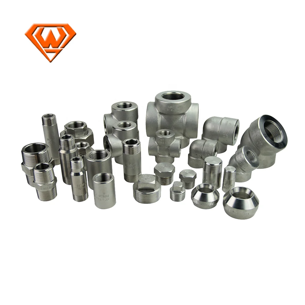 Equal Tee Thread Asme B16.11 SS304 316 1/2Inch Stainless Steel High Pressure Fittings