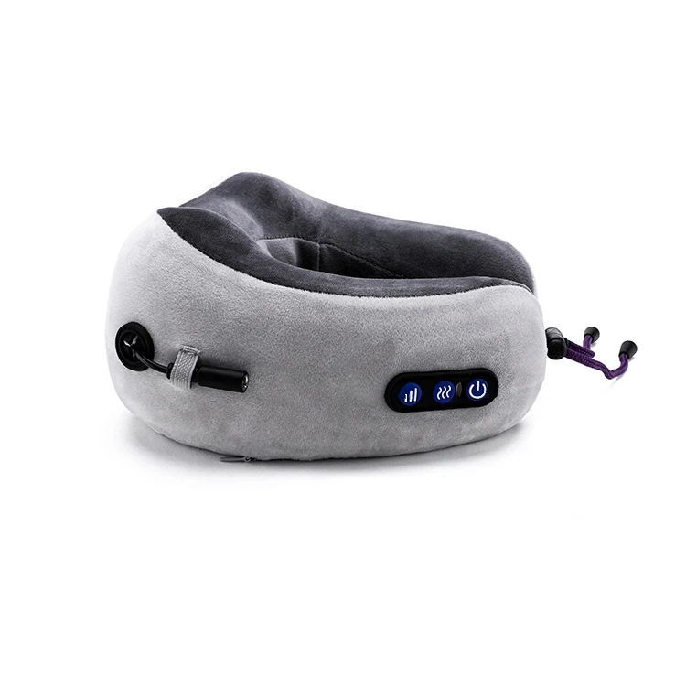 2024 Trending Products Travel Car Home Electric Heated Vibrating U Shape Neck Massager Pillow