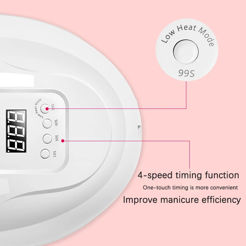 120W UV Gel Nail Lamp SUN X5 Plus LED Nail Light Fast Dryer for Gel Polish Curing with 4 Timers Setting Smart Sensor