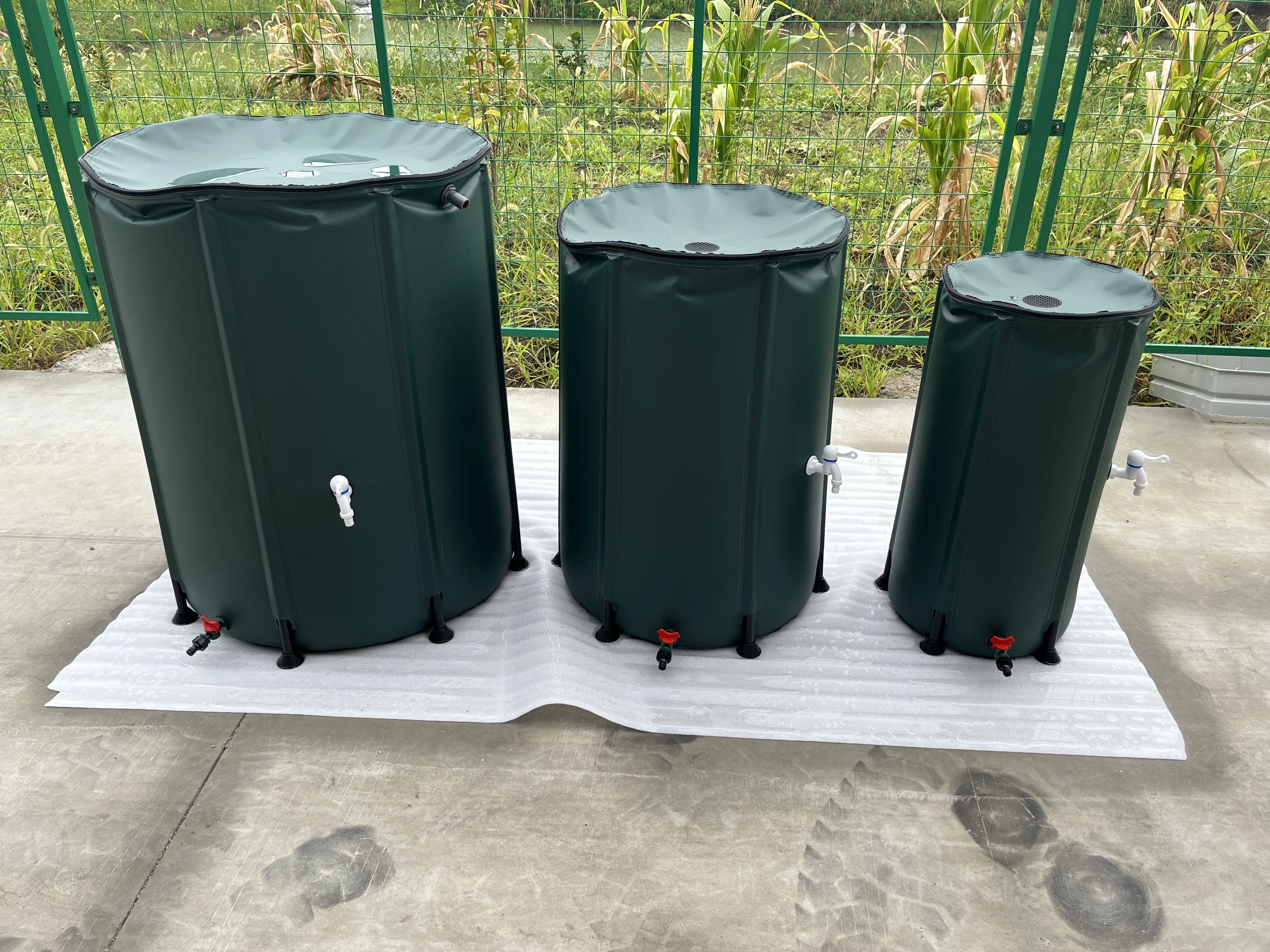 GARTENKREFT Large Liter Portable Water Tank Aqua Tank Storage Collapsable Pvc Rain Barrel