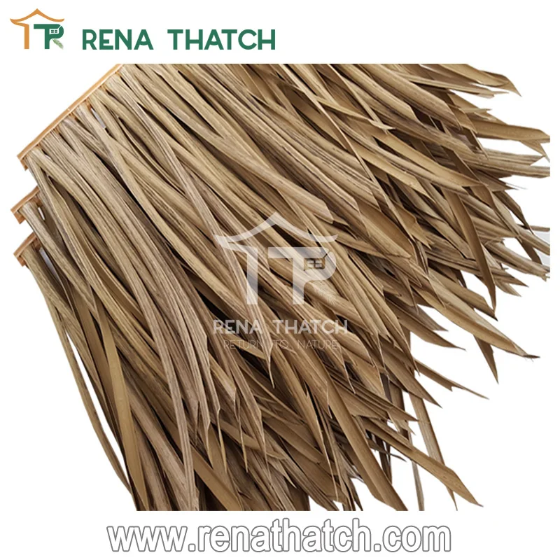 Anti-UV cheapest synthetic thatch, artificial thatch roof tiles