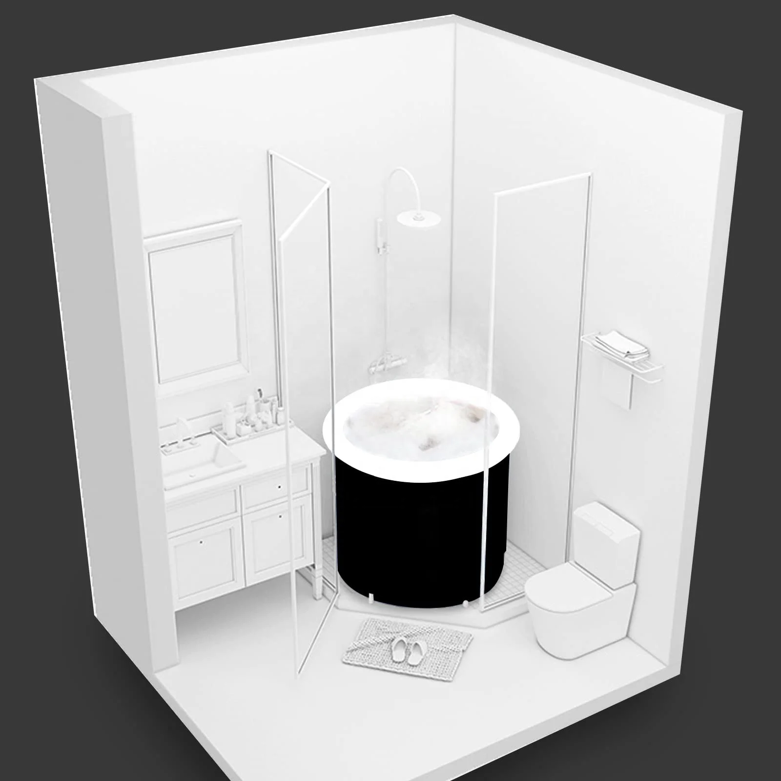 Portable Ice Bath Tub For Adults Cold Therapy Recovery Durable PVC Inflatable Ice Bath