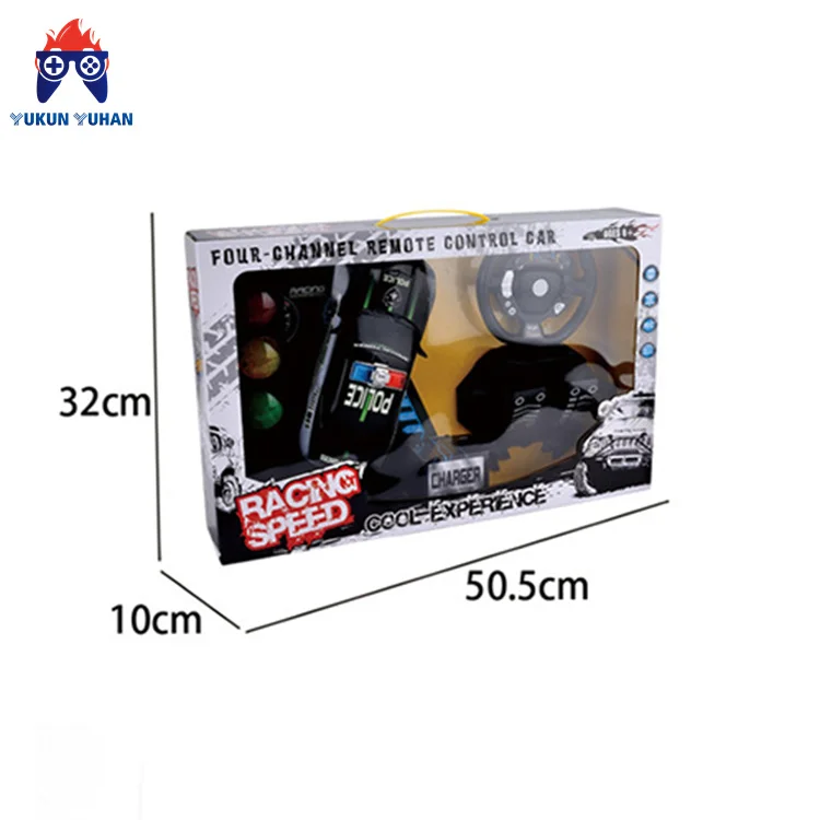 Wholesale Kids Toy 1:16 Four-way Gravity Sensing Steering Wheel Pedal Remote Control Police Car
