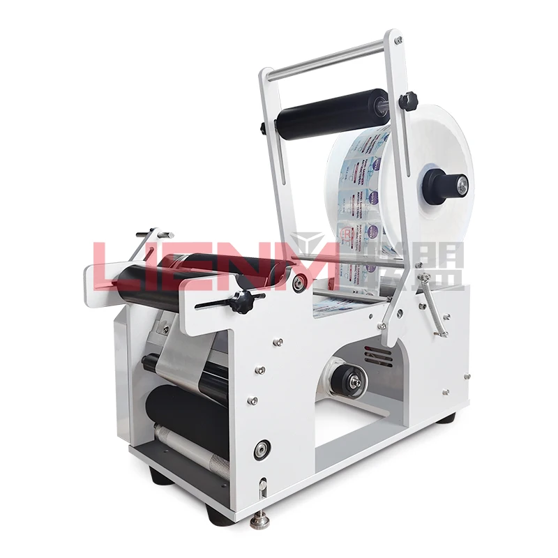 LIENM Customization Semi Automatic Labelling Machine Manual Label Printer Machine for Plastic Bottles Bottles Packaging Type
