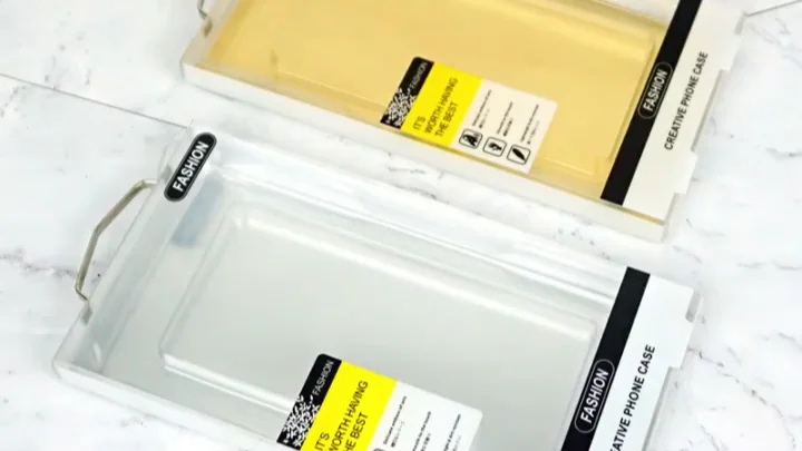 Packaging for plastic clear PET material cell phone case box mobile phone case box