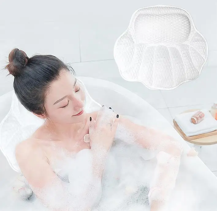 Washable bathtub pillow Hotel bathroom Suction pillow SPA headrest non-slip pillow for bath