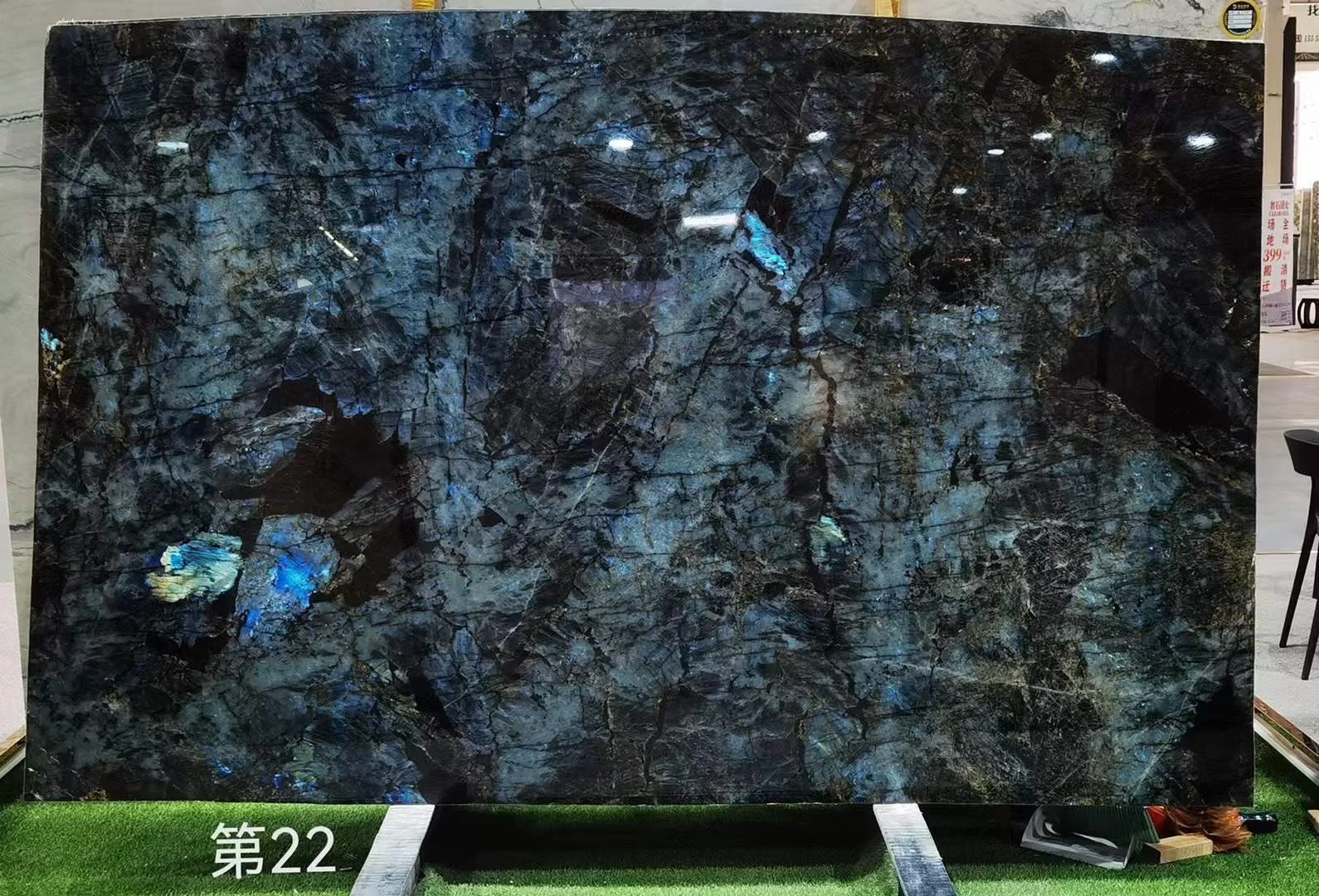 Luxury Stone blue marble tombstone blue bahia marble Decorative blue and silver marble pillow covers for sale