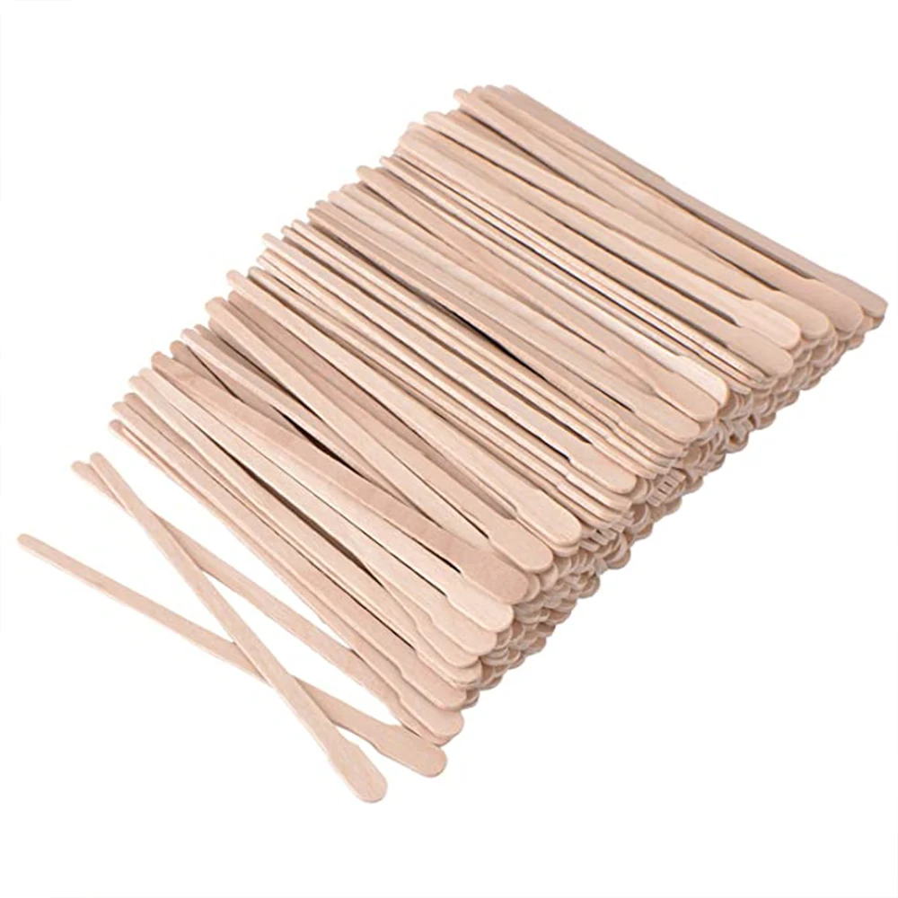 400 Packs Wax Spatulas Whaline Small Wooden Waxing Applicator Sticks Face & Eyebrows Hair Removal Sticks