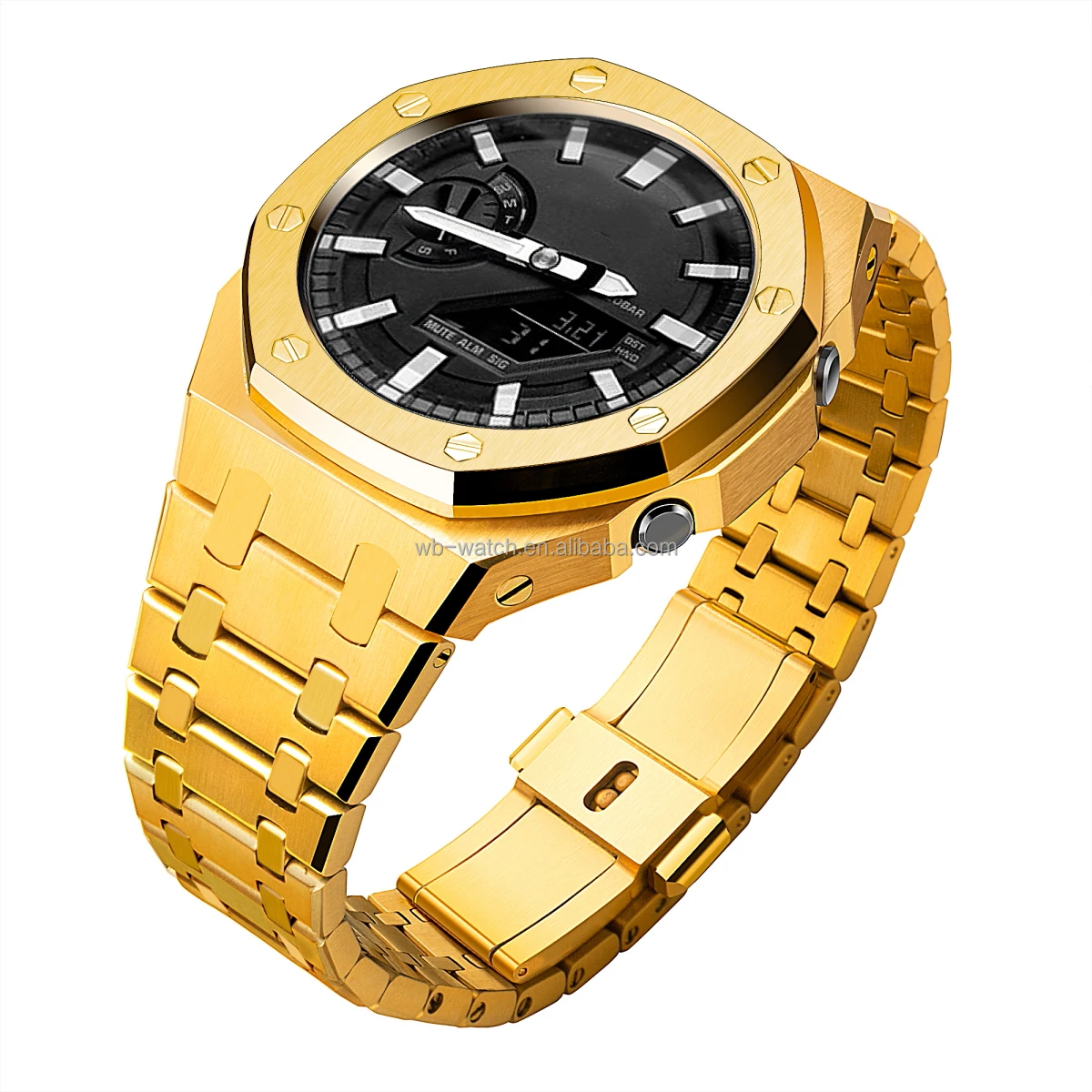 Luxury Old School Design G Gmas2100 shock 316L Stainless Steel Watch Case Without Crown Oak G Gmas 2100 Shock