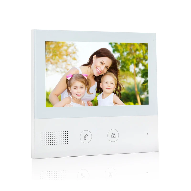 4 Monitors 1 Camera Four Apartments Wired Video Door Phone Audio Visual Intercom System RFID Doorbell