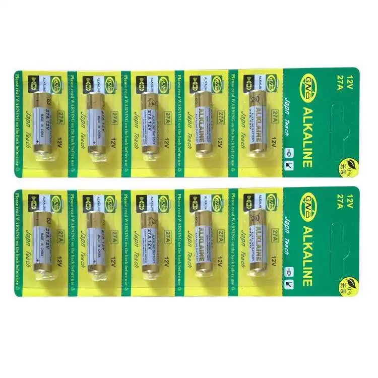 
Mercury free 0% hg super alkaline battery 12v 27a a27 l828f 27a 12v alkaline battery 