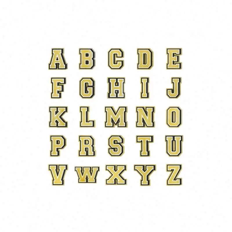 gold color letter shoe charms shoe decorations  charms for kids clog shoes charms