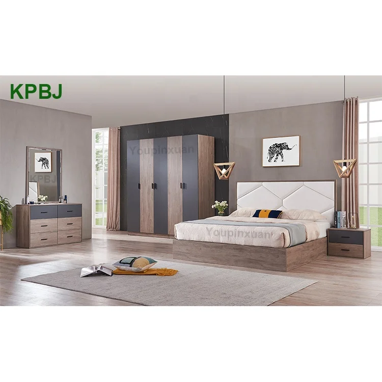 Домашняя мебель для спальни в скандинавском стиле от производителя, деревянные меламиновые элегантные комплекты для спальни